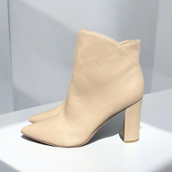 🌻 NEW w/box Marc Fisher LTD Light Natural Urmi Pointed Toe Bootie Size 10 - Picture 1 of 9